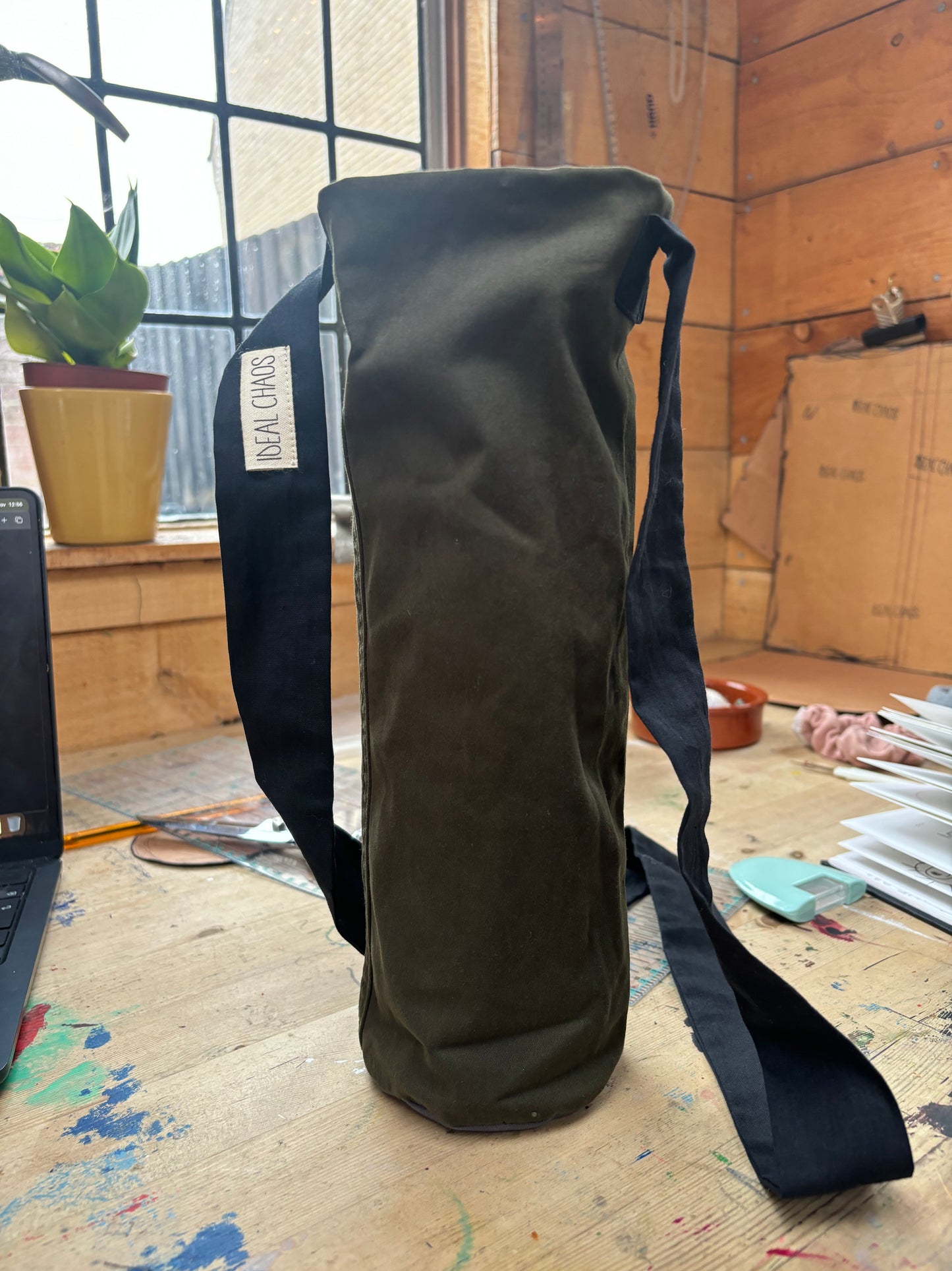 Olive Green bottle bag