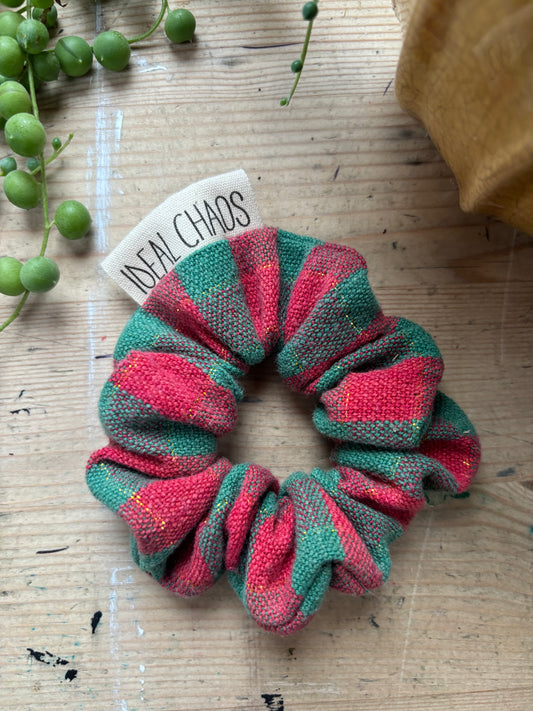 Jolly Red and Green Scrunchie