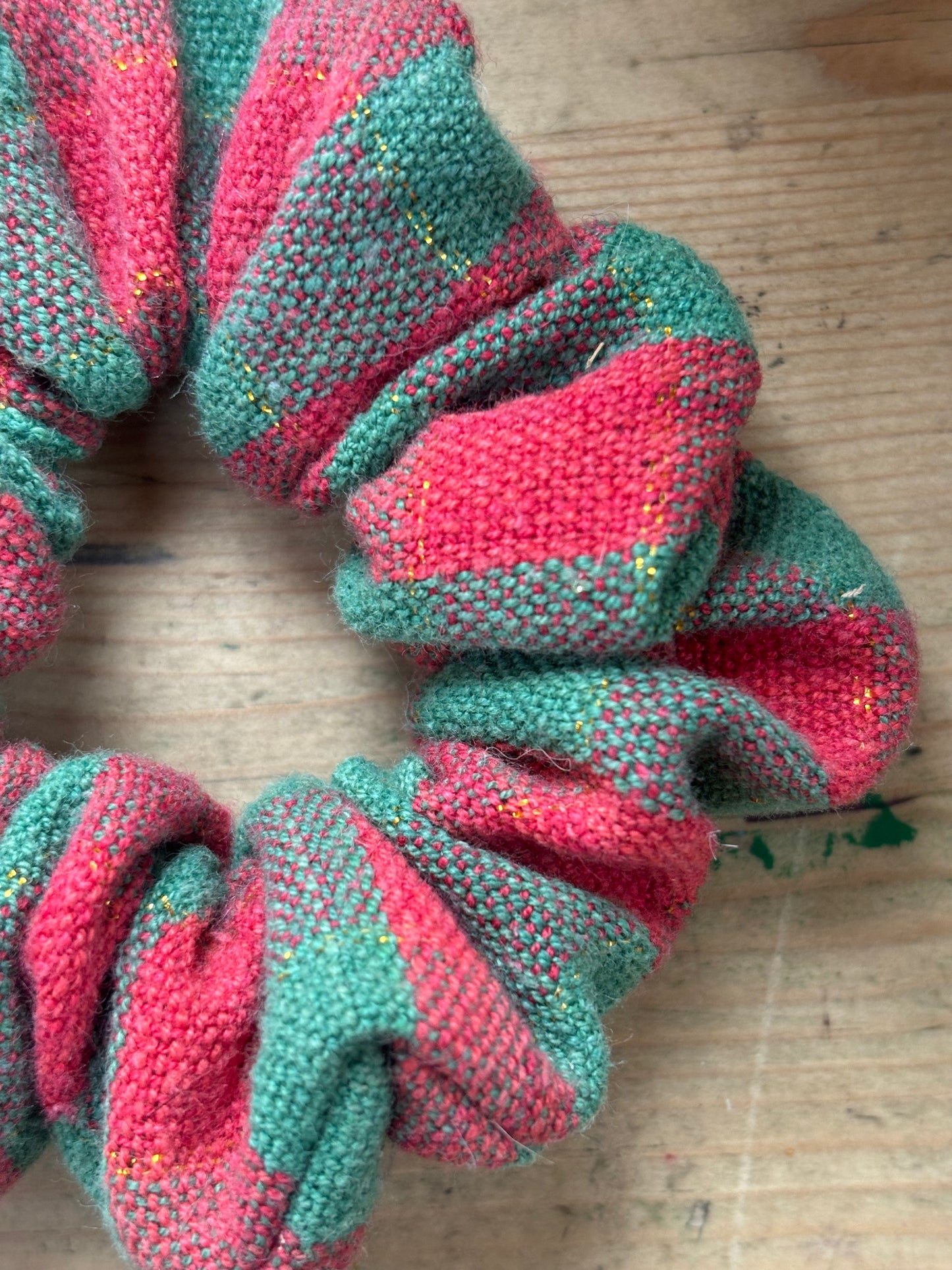 Jolly Red and Green Scrunchie