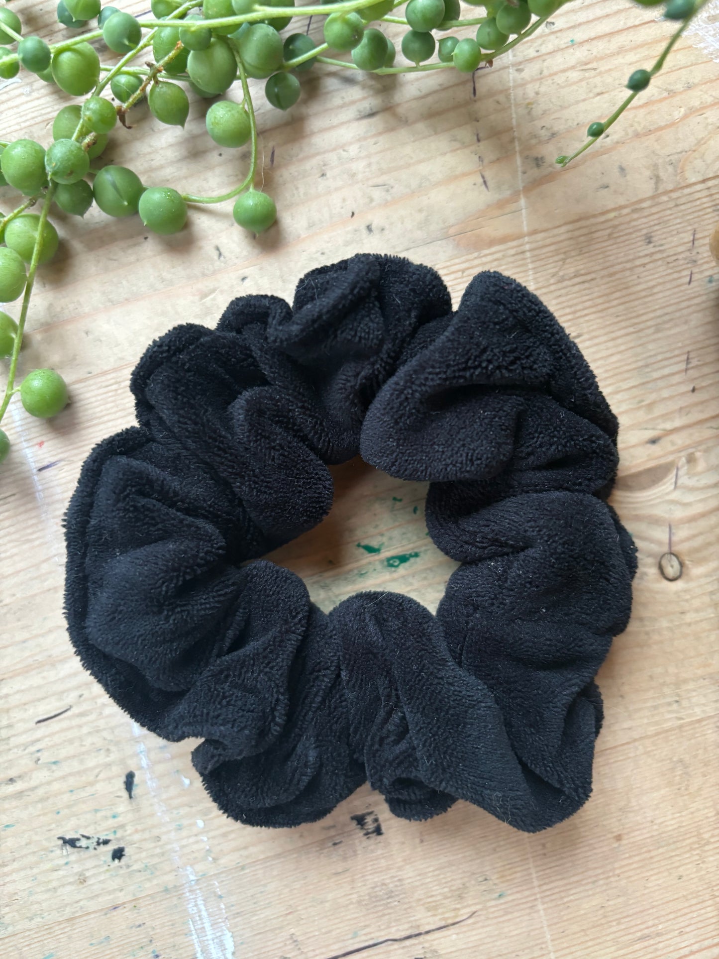 Black Velour Scrunchie