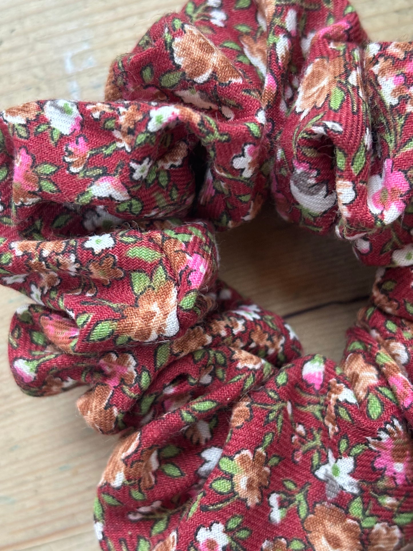 Autumn Flower Scrunchie