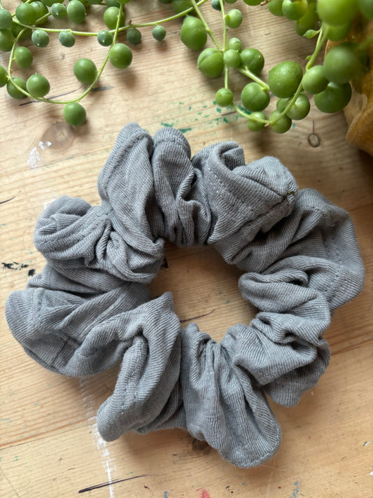 Grey Seam Scrunchie