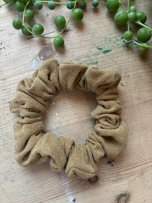 Narrow Mustard Scrunchie