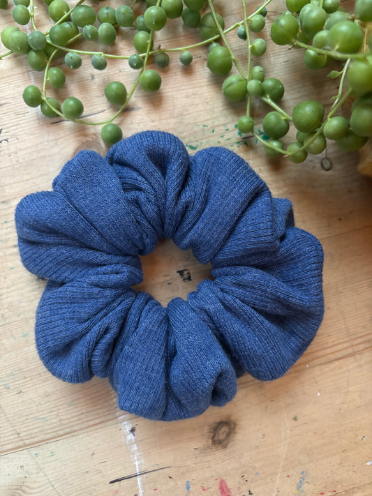 Blue Sweatshirt Scrunchie