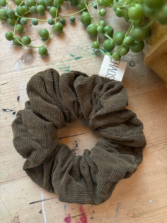 Khaki Cord Scrunchie