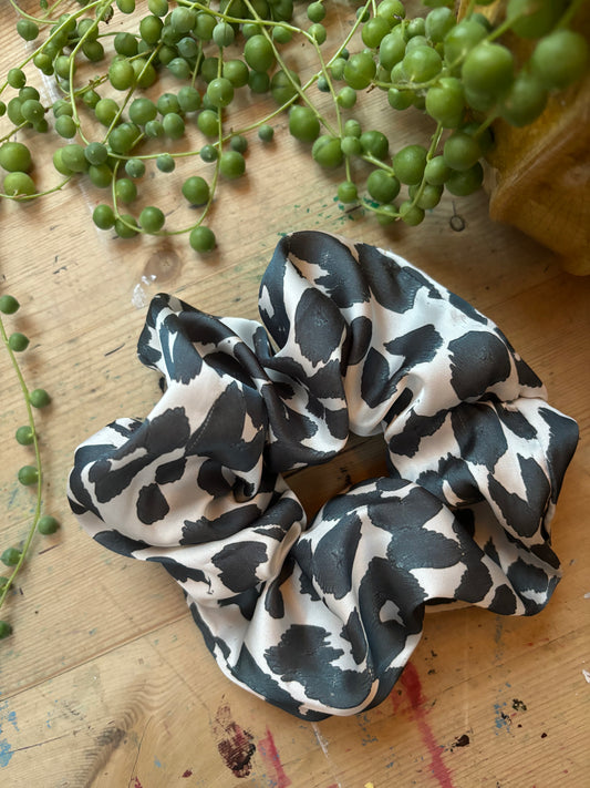 Silk Leopard Scrunchie