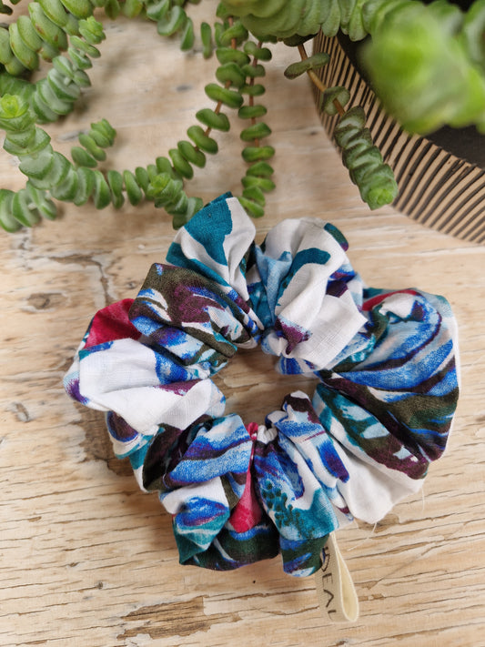 Teal & Pink Pop Scrunchie